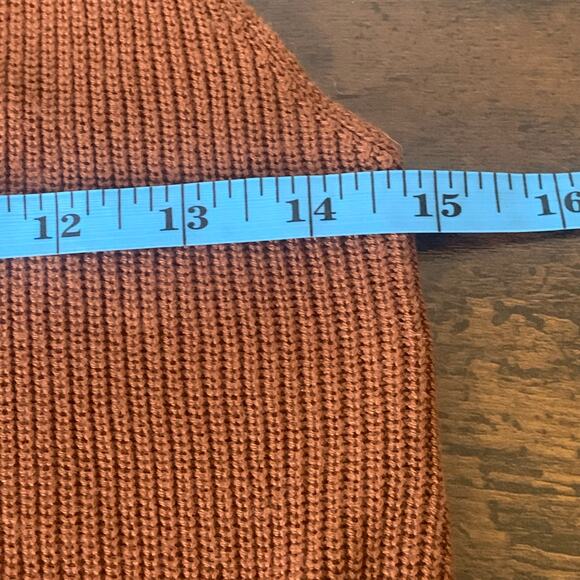 Forever 21 Brown Ribbed Knit V Neck Front & Back Tank Size Small - Picture 7 of 8